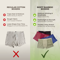 BIOFIT® Heren Bamboe Boxershorts 5-Pack Multicolor + 5 GRATIS: Zijdezacht & Ademend